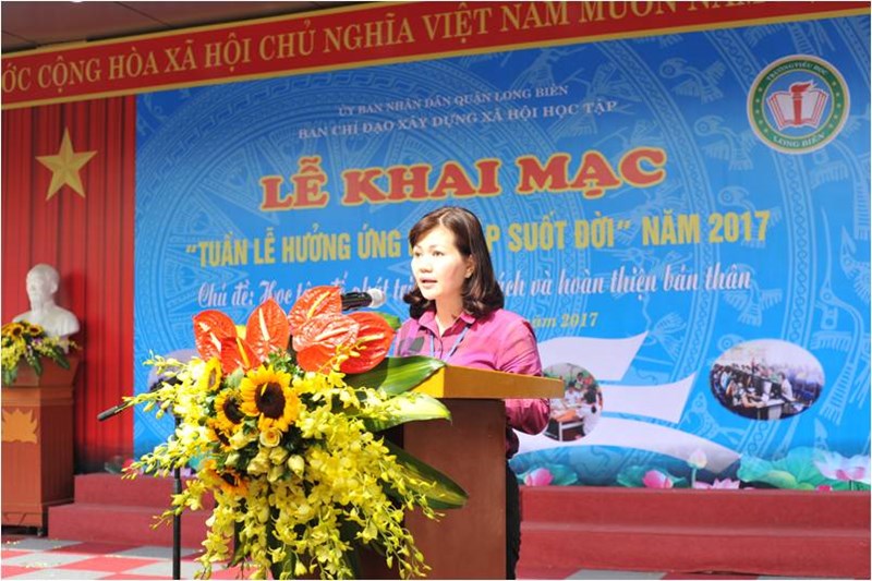 Quận Long Biên tổ chức lễ khai mạc “Tuần lễ hưởng ứng học tập suốt đời: năm 2017